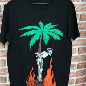 Palm Angles Burning Skeleton T-shirt sz XL